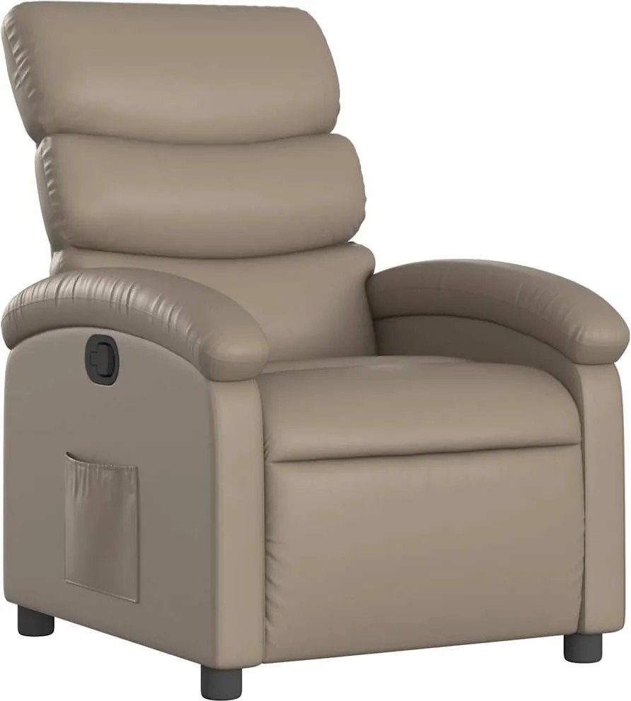 vidaXL Fotoliu rabatabil, cappuccino, piele ecologică