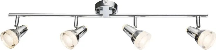 Lustra cu 4 spoturi design modern Alaska crom, transparent