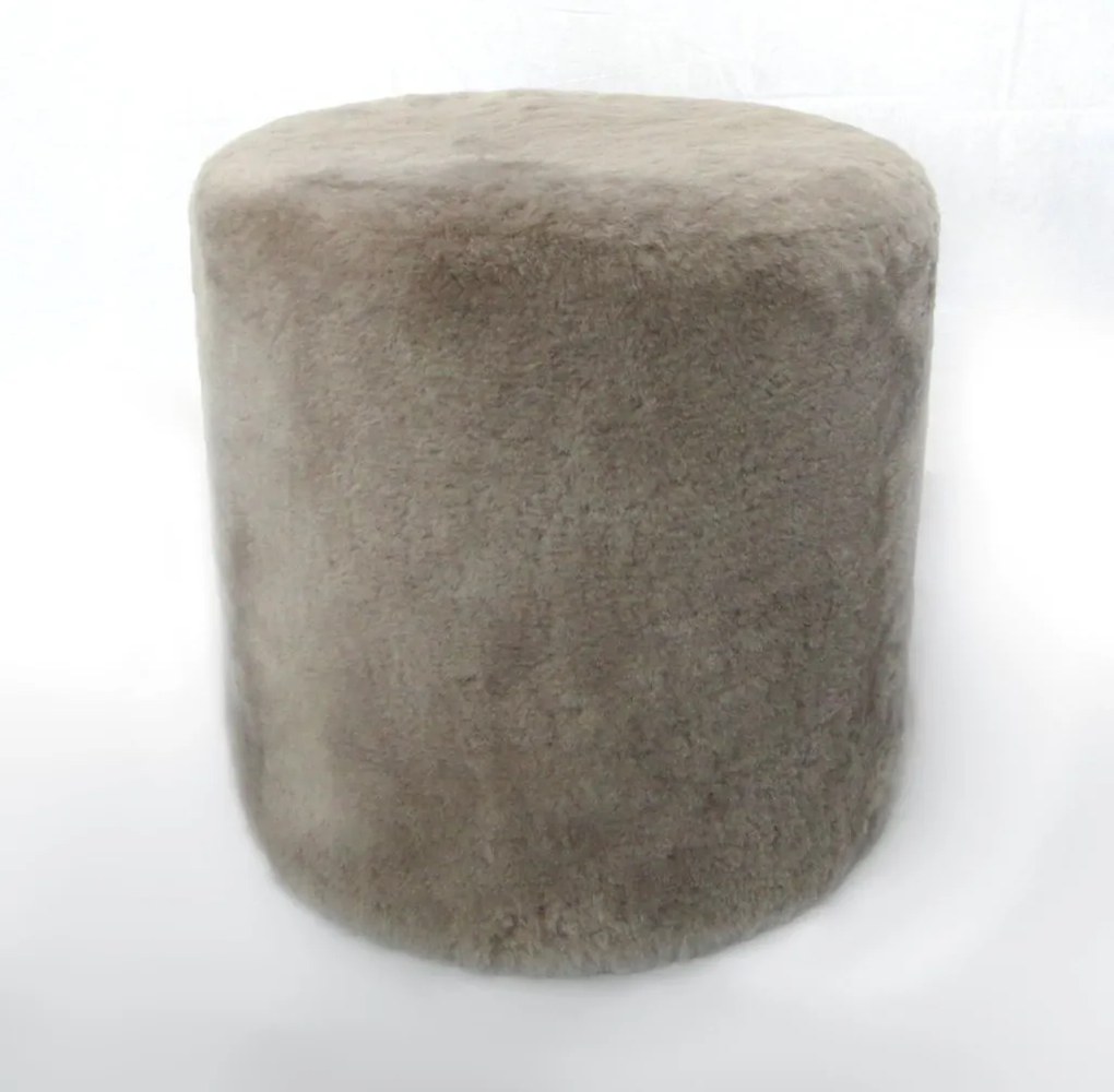 Taburete din blana de oaie Short Wool Round 42cm