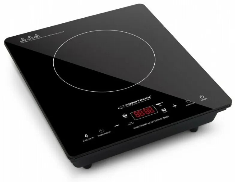 Plita cu inductie Esperanza Vesuvius EKH009 2000 W Negru