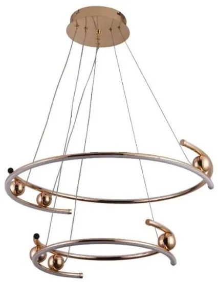 Lustră LED dimabilă pe cablu LED/80W/230V 3000-6500K + telecomandă