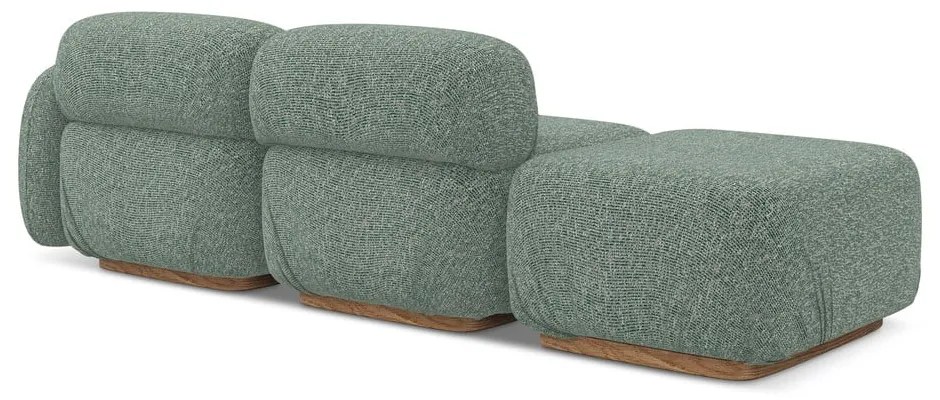 Șezlong modular verde deschis (cu colț pe partea dreaptă) Ailani – Makamii