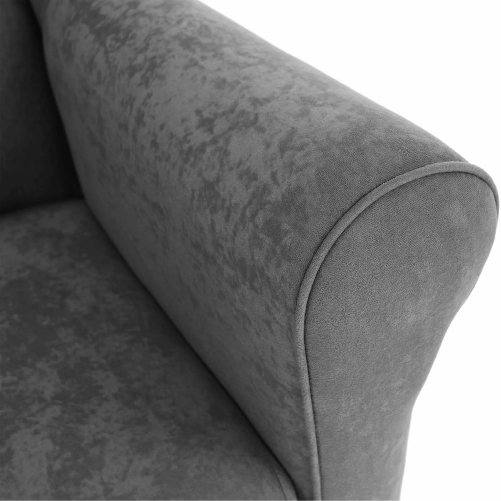 Fotoliu, textil gri, CHARLOT