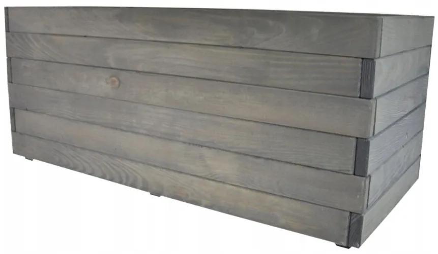 Ghiveci din lemn Antracit 80x38x33cm