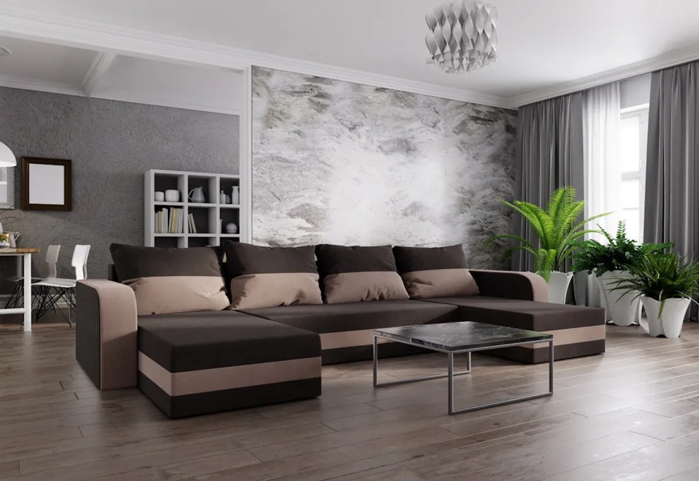 Expedo Canapea extensibilă în formă de U WELTA N, 315x85x144, microfibră20/05