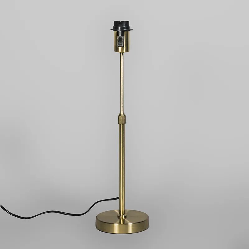 Lampă de masă auriu / alamă cu umbră albă 25 cm reglabilă - Parte