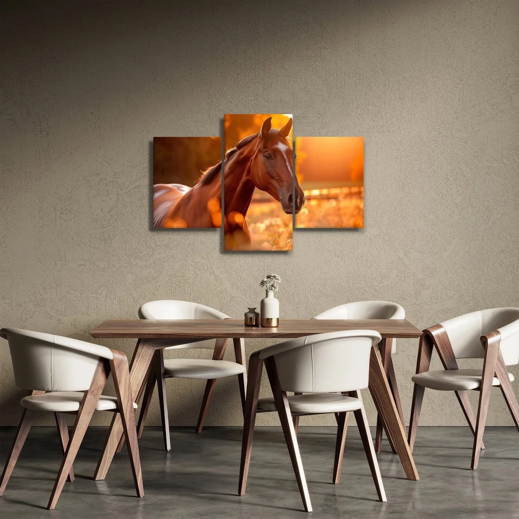 Tablou - Cal în apus de soare (90x60 cm)