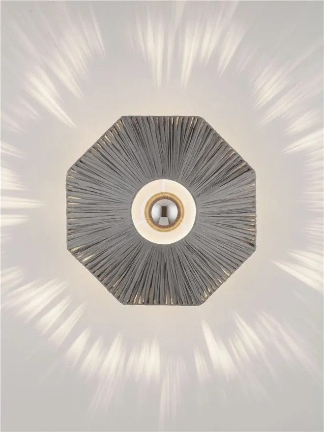 Aplica de perete cu design texturat ELVIO gri 30cm