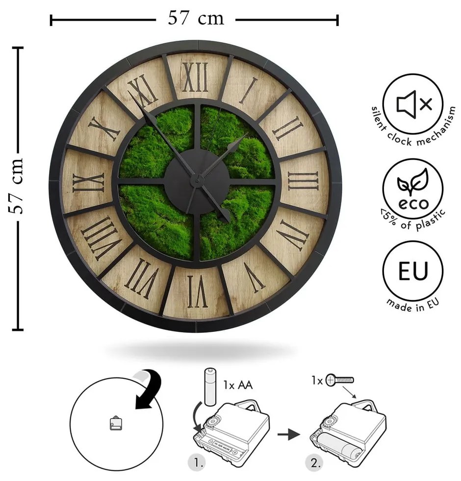 Ceas de perete ø 57 cm Ben – Styler