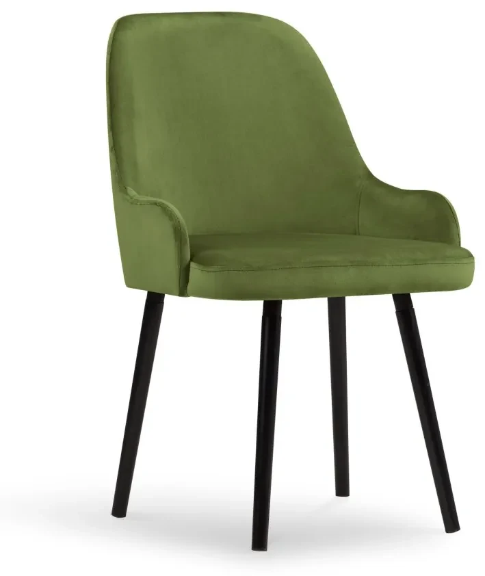 Scaun Flint cu tapiterie din catifea, verde