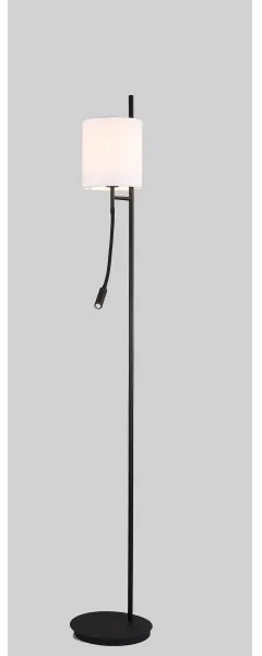 Lampadar LED TOKYO 1xE27/40W/230V + LED/3W negru/alb