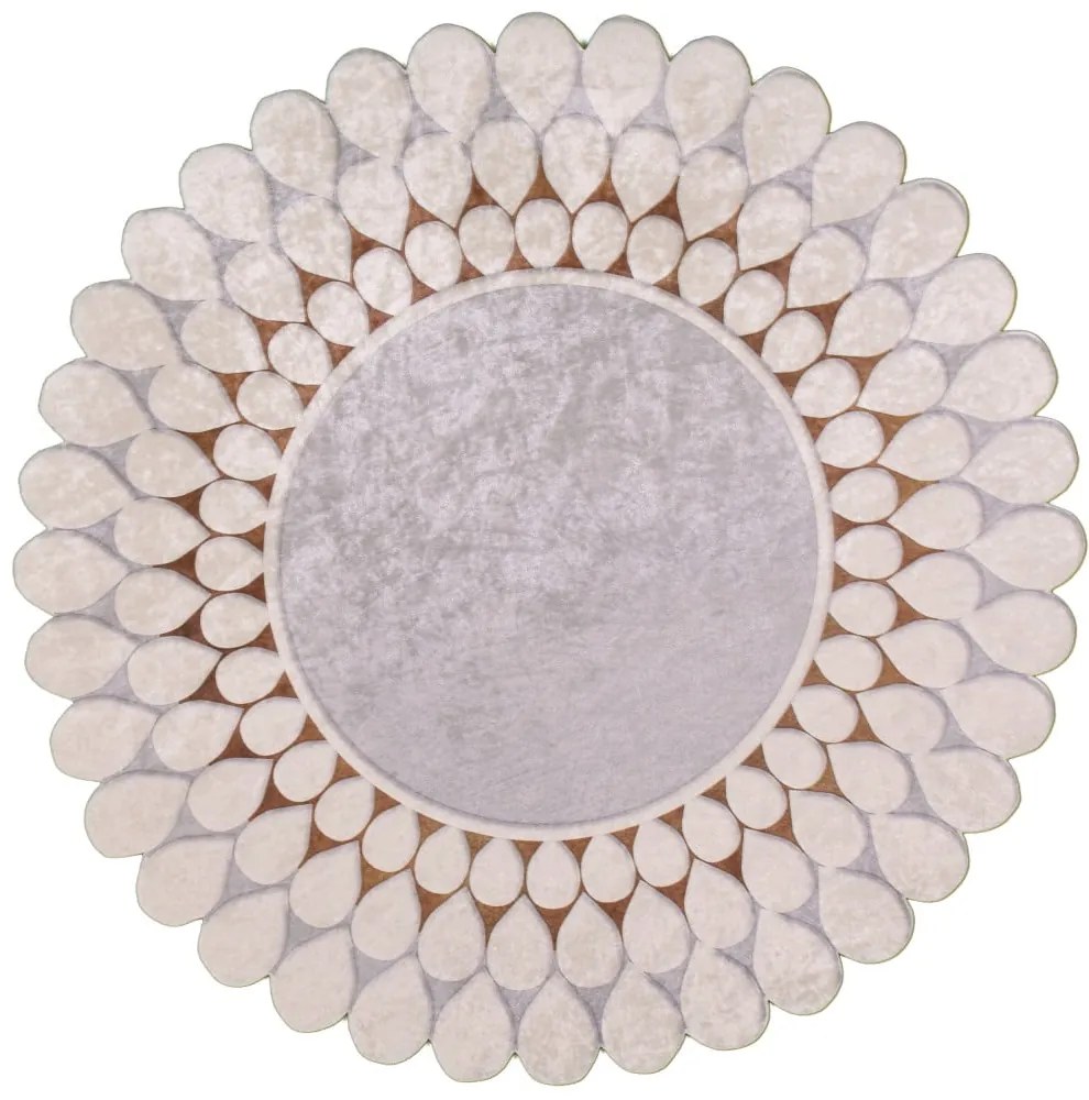 Covor Vitaus Zinno, ⌀ 80 cm, gri