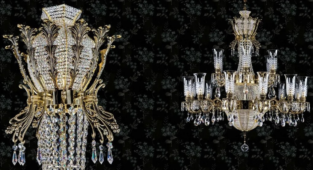 Candelabru XXL cu 21 brate Cristal Bohemia Exclusive SIRAEL