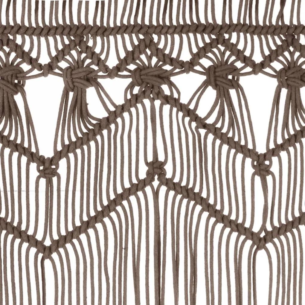 Perdea macrame, gri taupe,140 x 240 cm, bumbac 1, Gri taupe