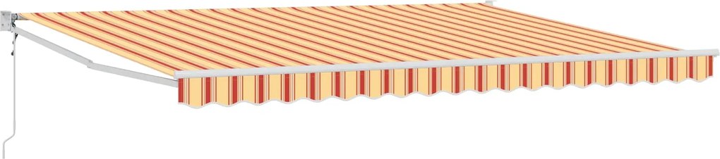 vidaXL Cort electric retractabil Galben, Portocaliu și Alb 4 x 2 m