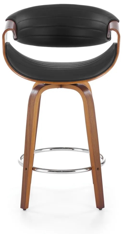 Scaun de bar H123 negru/nuc