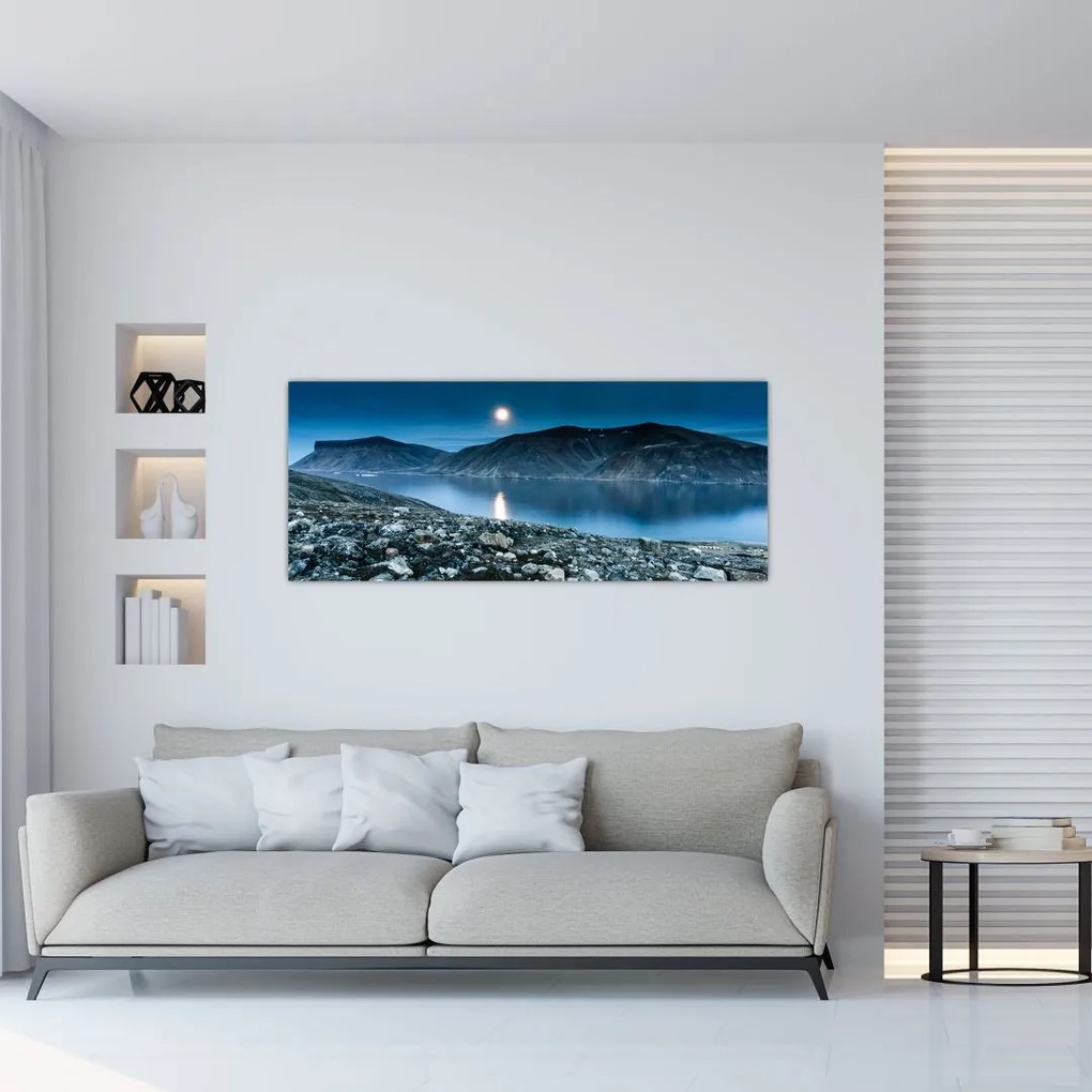 Tablou - Islanda noaptea (120x50 cm)