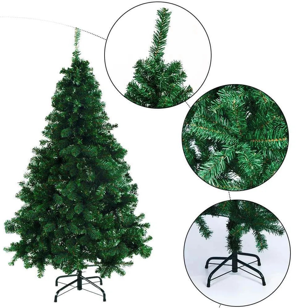 Brad artificial Nordmann cu suport metalic-210 cm