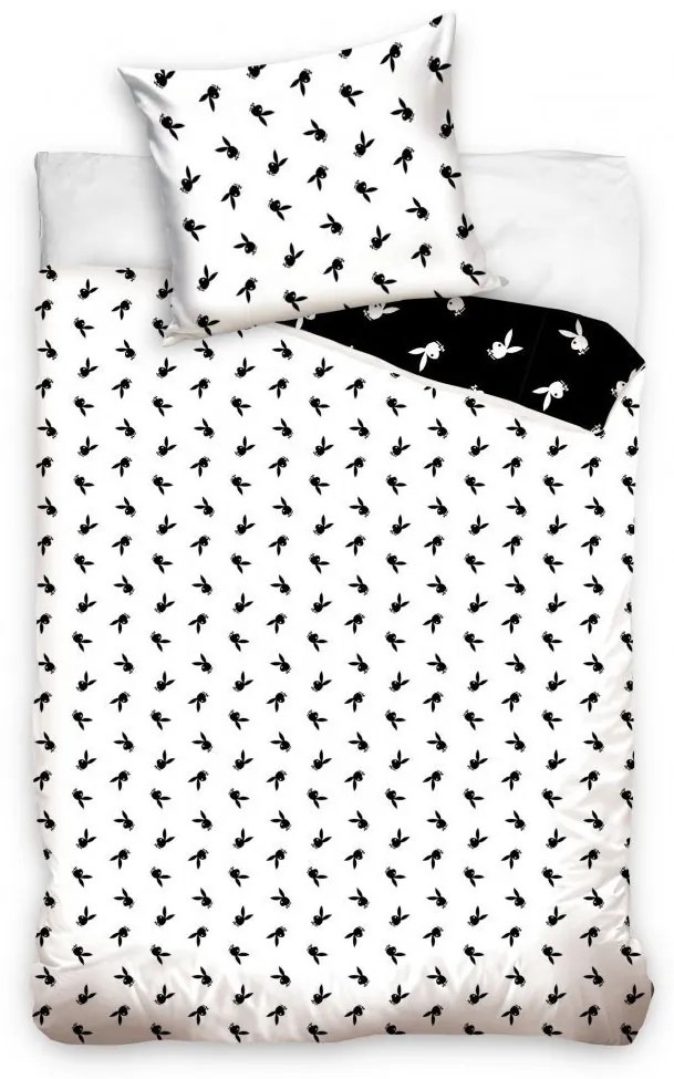 Playboy Monochrome set de lenjerie de pat 140×200cm, 70×90 cm