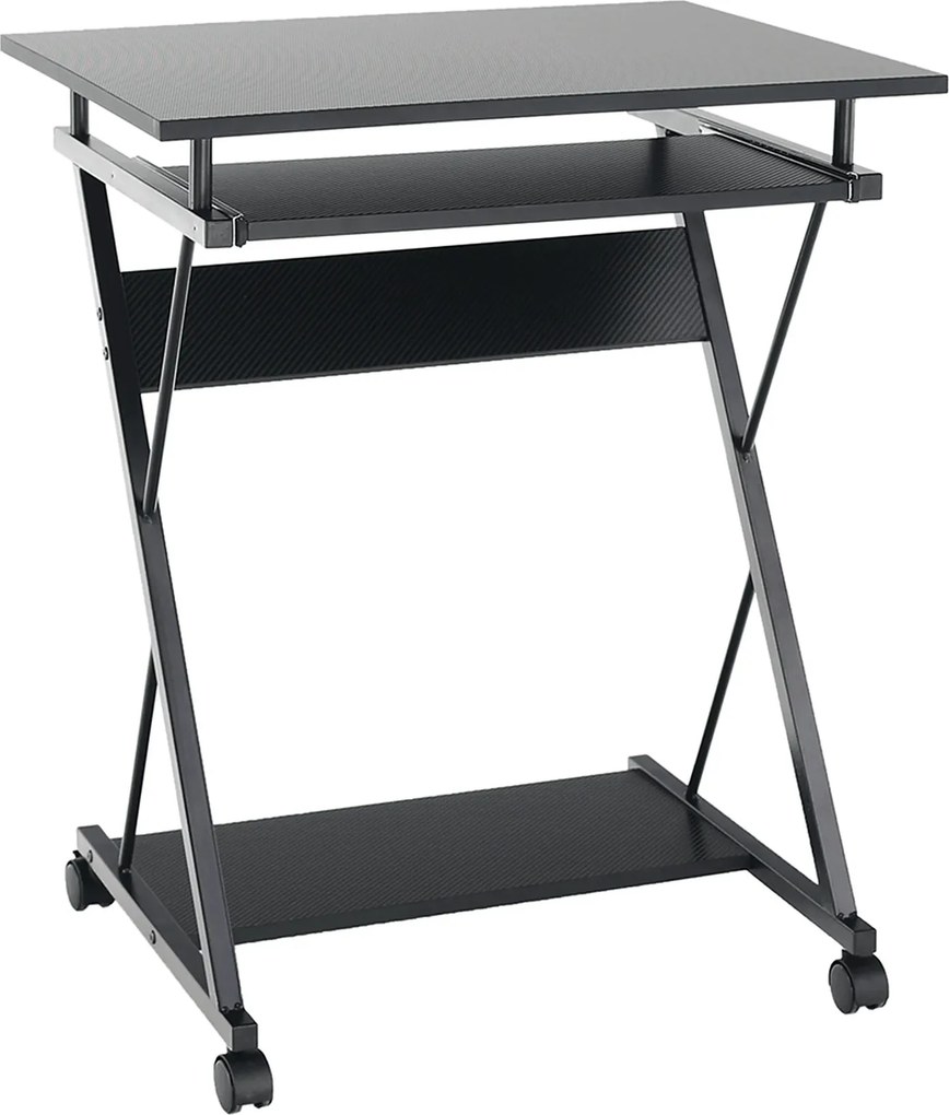 Masa PC TARAK, negru, PAL infoliat/metal, 60x48x73 cm