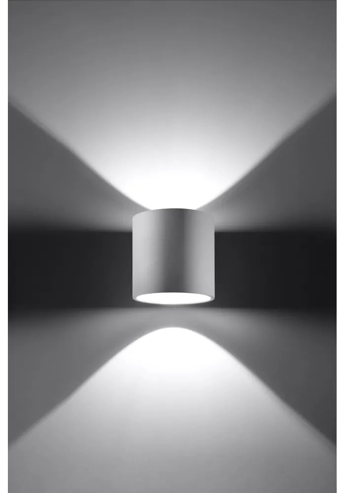 Aplică de perete albă ø 10 cm Roda – Sollux