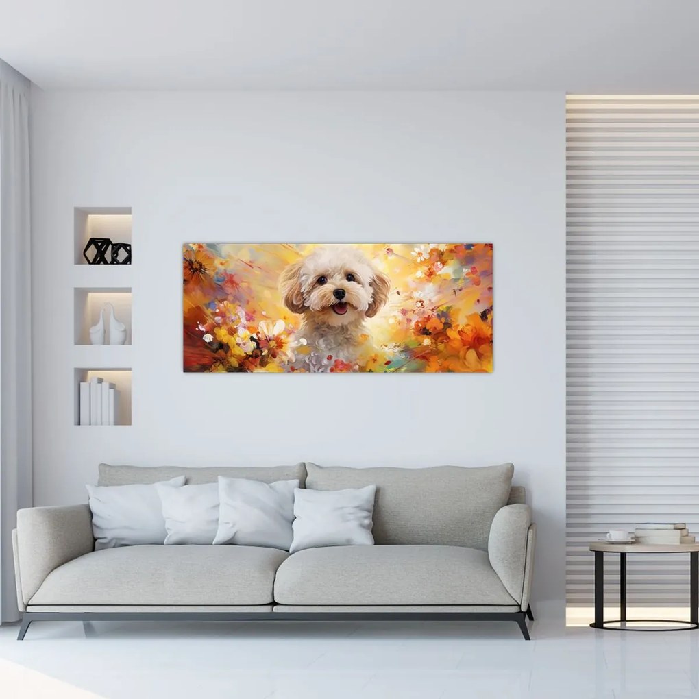 Tablou - Câine fericit (120x50 cm)