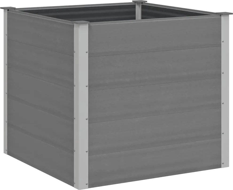 vidaXL Strat înălțat de grădină, gri, 100 x 100 x 91 cm, WPC
