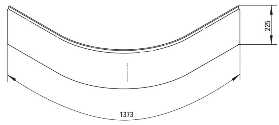 Masca frontala pentru cadita dus semirotunda 80 cm Deante 80 cm