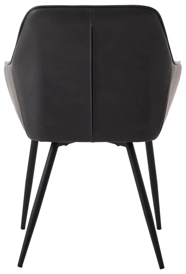 Set de scaune de sufragerie gri închis cu cotiere 2 buc. tapițat Nolan Square – Unique Furniture