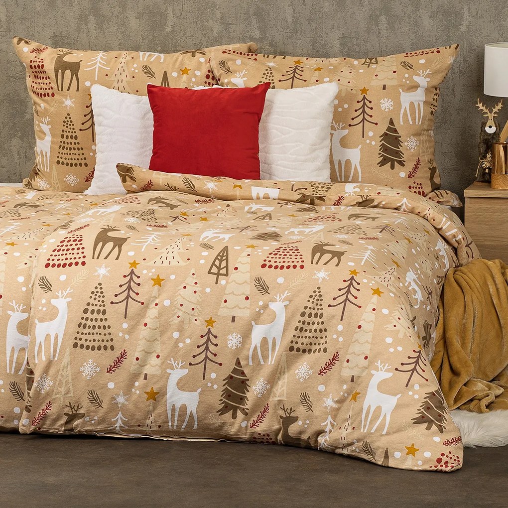 Lenjerie de pat din flanel 4Home Festive, 220 x200 cm, 2 buc. 70 x 90 cm, 220 x 200 cm, 2 buc. 70 x 90 cm