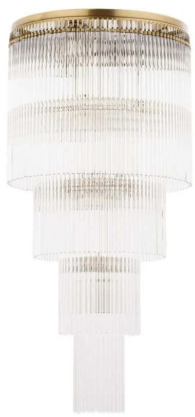 Lustra design LUX diametru 35cm din alama decorata cu sticla Filago