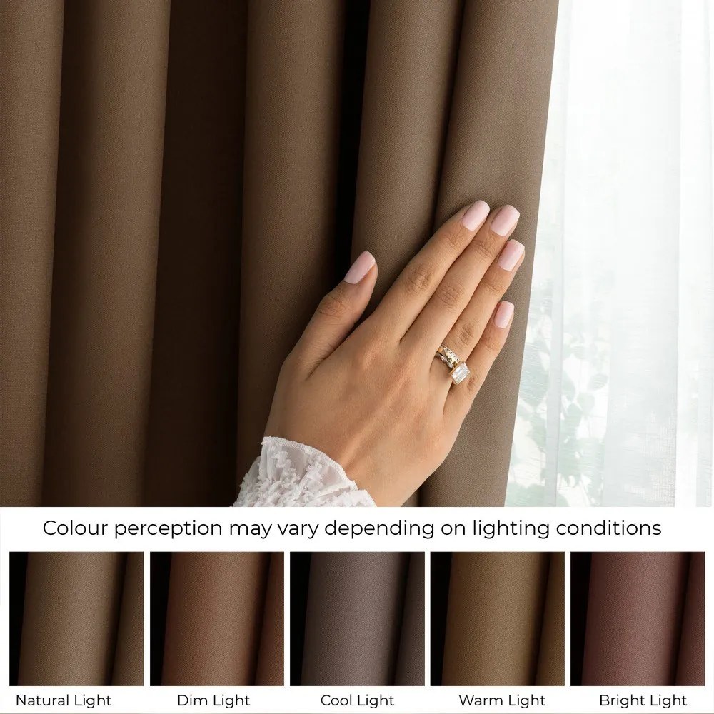 Draperie maro dimout (semi-opacă) 140x270 cm Carli – Restilo