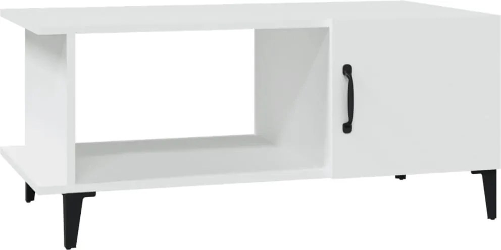 vidaXL Măsuță de cafea, alb, 90x50x40 cm, lemn prelucrat