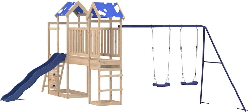vidaXL Set de joacă pentru exterior, lemn masiv de pin