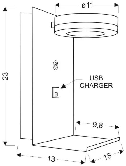 Aplica LED cu incarcator COMPACT LED/4W/230V