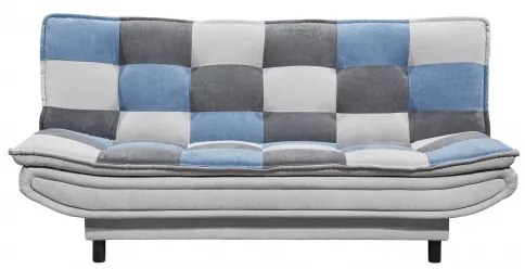 Canapea 3 Locuri Extensibila Patch, Silver Si Denim, 188 X 89 X 90 Cm