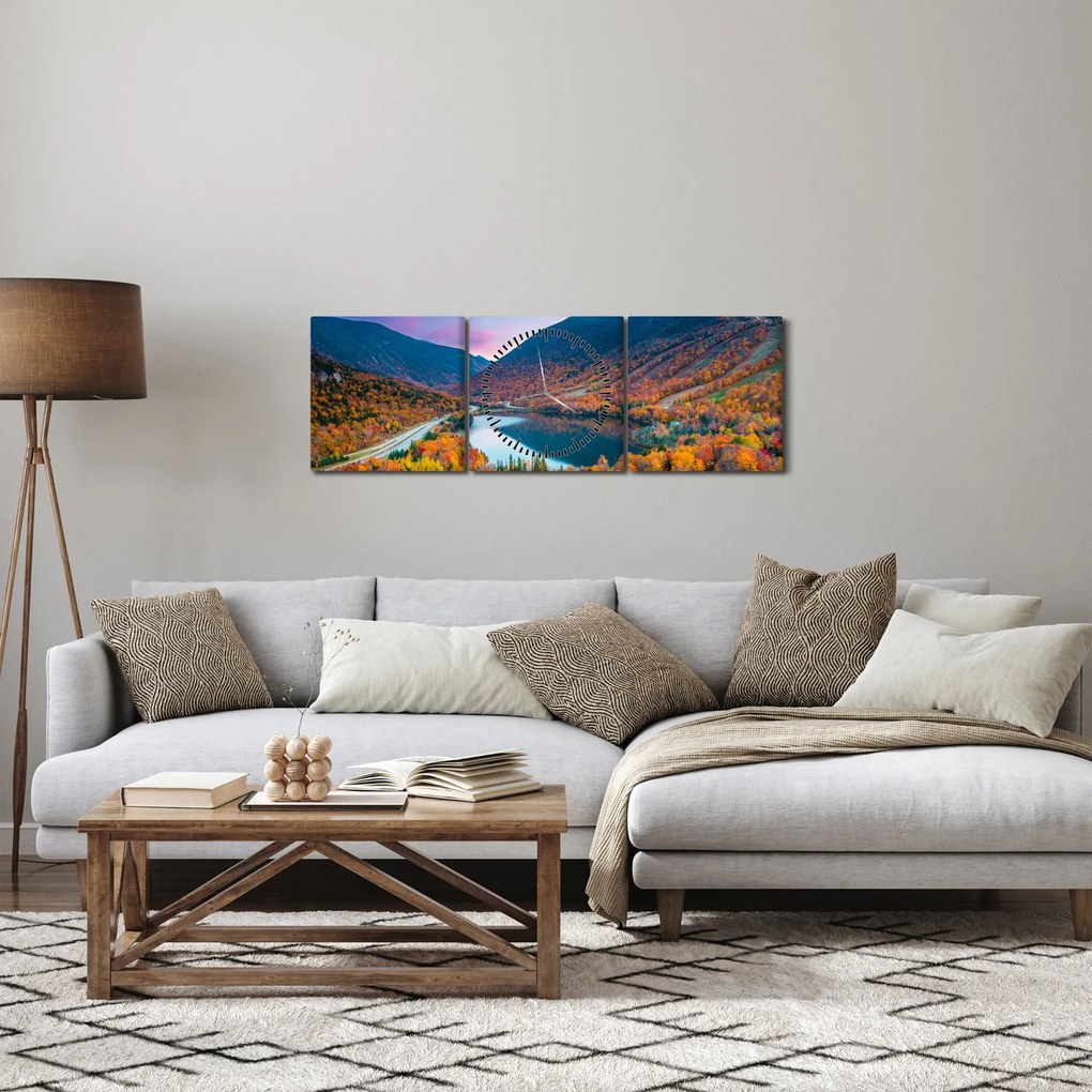 Tablou - White Mountain, New Hampshire, USA (cu ceas) (90x30 cm)