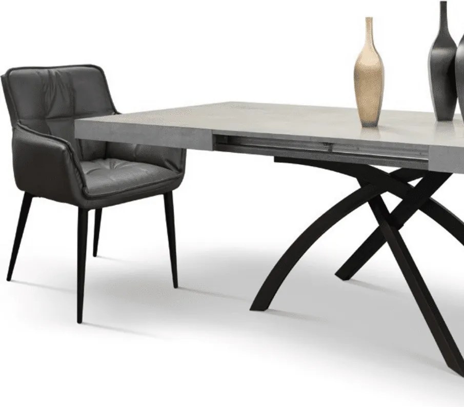 Scaun tip fotoliu Rivier,structura metalica ,piele ecologica