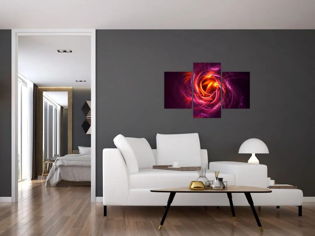 Tabloul cu abstracțiune modernă care luminează (90x60 cm)