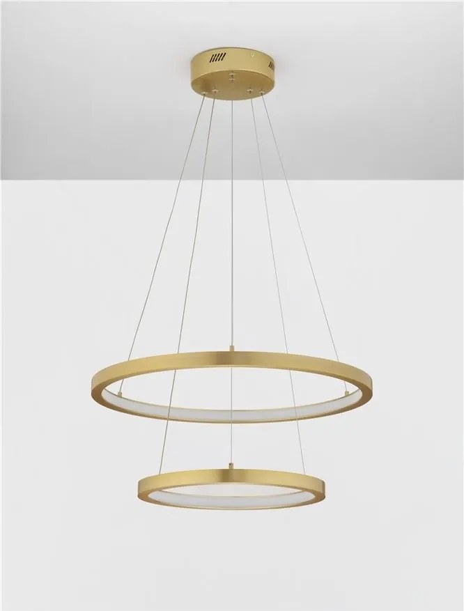 Lustra LED suspendata design circular EMPATIA D-60/40cm aurie