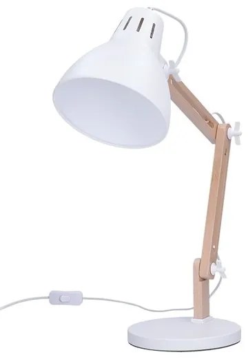 Solight WO57-W Lampă de birou FALUN 1xE27/25W/230V alb/dub
