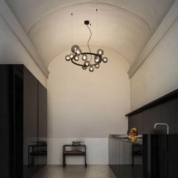 Lustră LED pe cablu Ideal Lux PERLAGE 14xG9/3W/230V negru