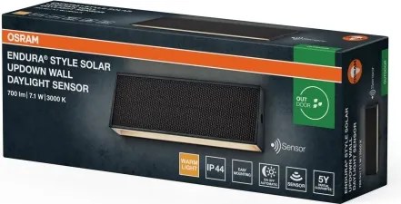 Osram - Aplică solară LED de perete ENDURA STYLE LED/7,1W/4,2V 2000 mAh IP44 antracit