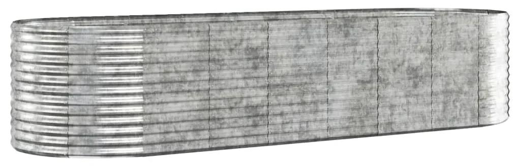 Jardiniera, argintiu, 322x100x68 cm, otel vopsit electrostatic 1, Argintiu, 322 x 100 x 68 cm