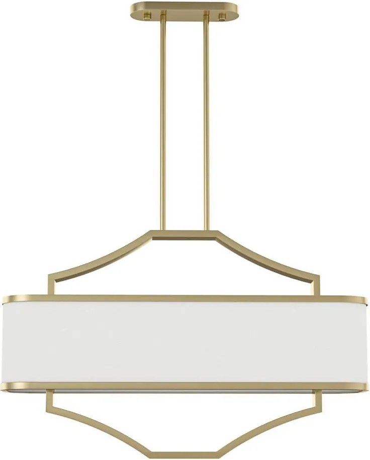 Open Design OR84856 - Lustră cu tijă GERDO OVALE 6xE14/12W/230V alamă/alb