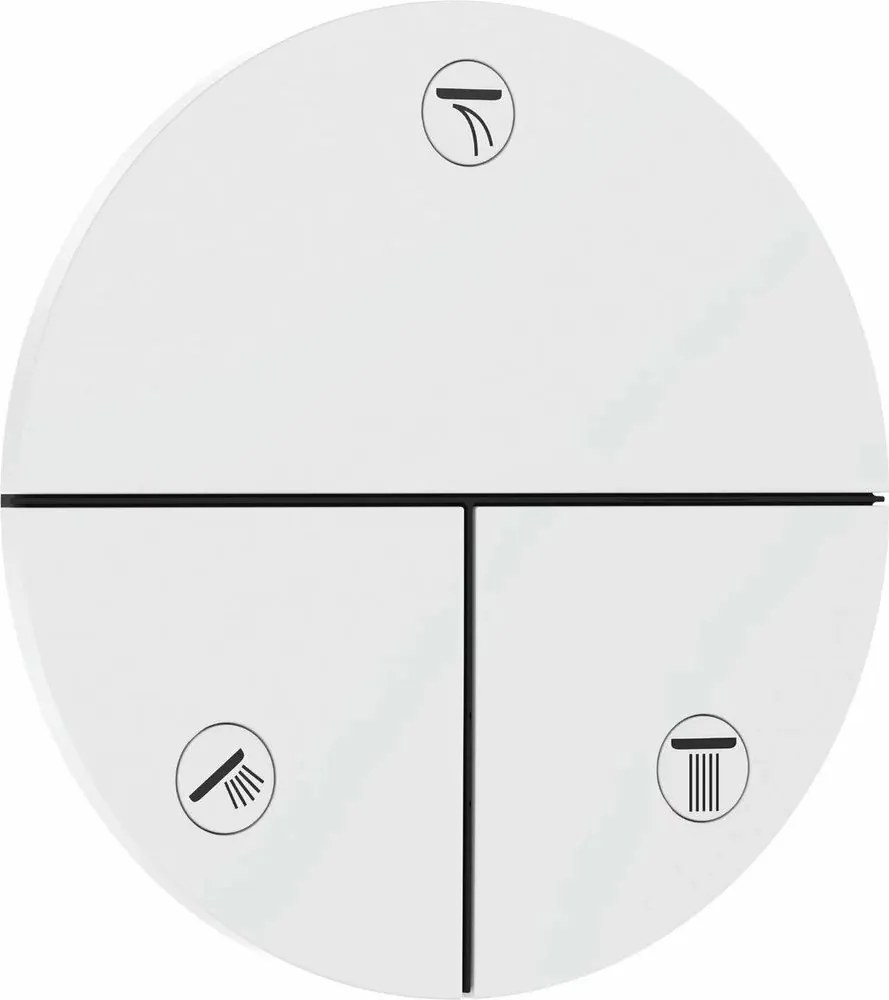 Ventil incastrat alb mat Hansgrohe ShowerSelect Comfort S 3 functii