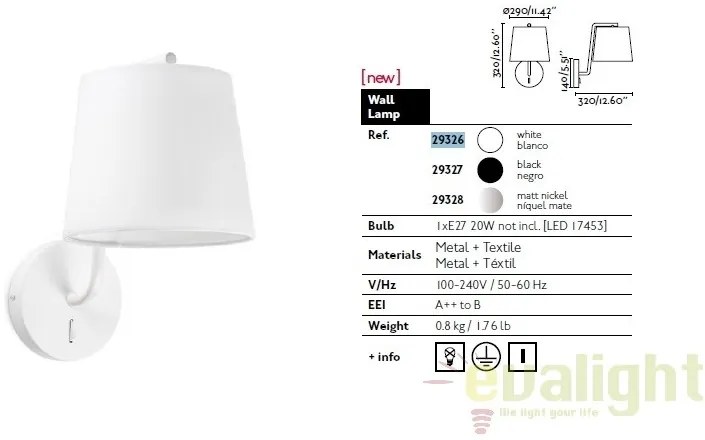 Aplica de perete design modern BERNI 29326