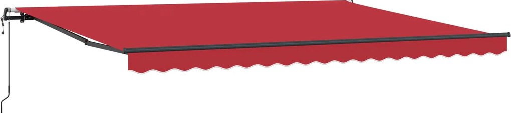 vidaXL Cortina Retractabilă Roșu 450 × 300 cm Țesătură și Aluminiu