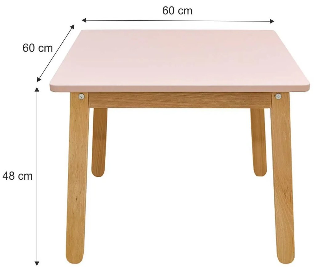 Masuta copii Woody roz L60 cm