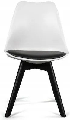 Scaune de sufragerie 4buc alb-negru stil scandinav Dark-Basic